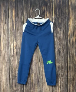 Jordan Nike Boys Elevated Classics DK Marina Blue French Terry Pants M 10-12 Y - Picture 1 of 19