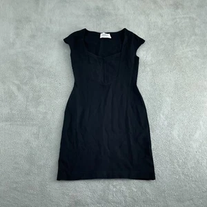 Ozbek Womens Black Knee-Length Dress Made In Italy Size S 0713 - Picture 1 of 9