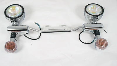Custom fit Full Size Chrome Metal light bar fit Honda Shadow 600 VLX VT600 - Image 1 of 3