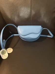 NWT Melie Bianco Frieda Blue Recycled Vegan Leather Crossbody Bag - Picture 1 of 4