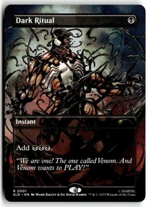 Dark Ritual 2001 ✨ Borderless COLORS FOIL ✨ MTG Venom Spider-Man Secret Lair - Picture 1 of 2