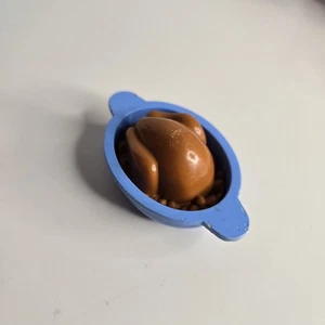 Fisher Price Loving Family Dollhouse Mini Turkey Dinner Blue Play Food 1993 - Picture 1 of 3