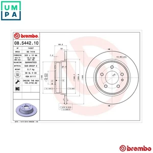 2x BRAKE DISC 08.5442.10 FOR BMW M30B35 M30B34 3.4L M30B30 3.0L 6cyl 7 E32 - Picture 1 of 10