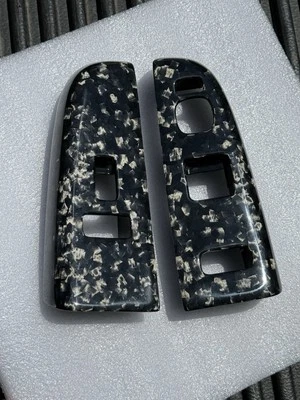 GMC Sierra Silverado 2003-2007 bisel de moldura de ventana de carbono forjado cabina única Foto 1 de 3