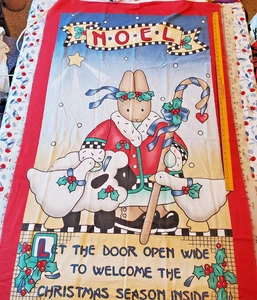 Daisy Kingdom Noel Christmas Collection 1990 Panel Bunny Geese Sheep 57"lx32"w - Picture 1 of 9