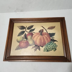 Three Mountaineers Inc Wood Hidden Spice Rack Cabinet Grapes Fruit 1965 Vintage - Picture 1 of 24