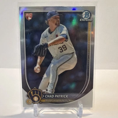 Chad Patrick 2025 Bowman Chrome Red Rookie RC #28 Brewers - Image 1 of 2