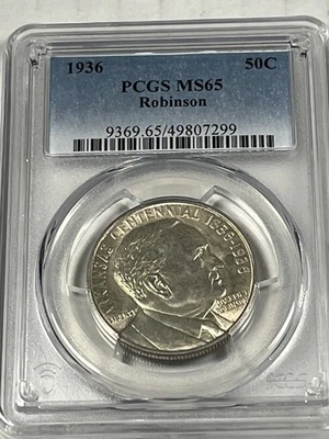 1936 Robinson Commemorative Half Dollar : PCGS MS65 - Image 1 of 4