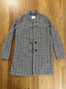 Old Navy Women’s Houndstooth Collared Button Trench Coat Size XS - Picture 1 of 5