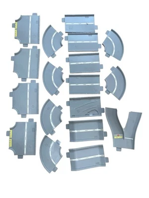 Hot Wheels Gray Track Vintage Pieces Lot of 18 Straight Bends Turns Roads - Image 1 of 4