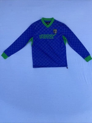 Camiseta de fútbol Sergio Tacchini ST X Nast manga larga púrpura verde talla M Foto 1 de 4