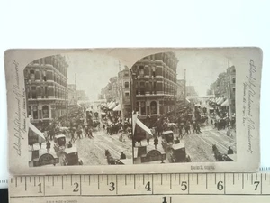 Sparks Street Ottawa Ontario Canada antico edificio telegrafico CPR stereoview - Foto 1 di 2