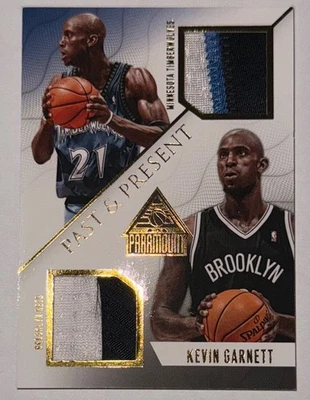 2014-15 Panini Paramount Past & Present PRIME GOLD DUAL PATCH /25 Kevin Garnett - Image 1 of 2