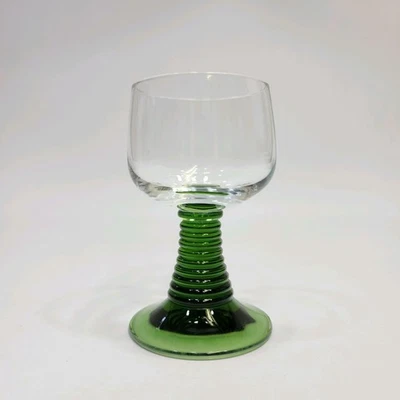 Copa de vino de colección con tallo de colmena verde, estilo Römer Luminarc, sin marca, repuesto Foto 1 de 4