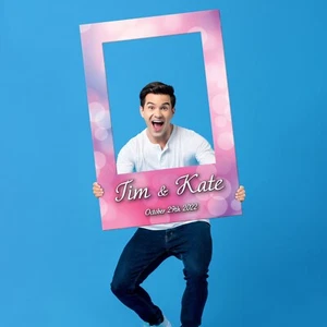 Wedding Photo Booth Selfie Frame Prop Party Event Sign PRINTED 5mm thick panel - Picture 1 of 5
