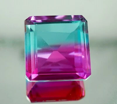 Natural EGL Certified 88.90 Ct Tourmaline Multi-Color Asscher Cut Loose Gemstone - Image 1 of 4