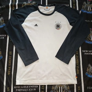 Germany Cotton Football Long Sleeve Shirt Jersey UEFA Euro 2004 Adidas Size L - Picture 1 of 10
