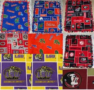 NCAA College Team Polar Bebé Manta Mascota Regazo Atado a Mano 30" x 24" Nuevo - Imagen 1 de 18