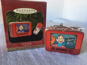 Hallmark Christmas Ornament Keepsake 1999 Howdy Doody Lunch Box Set - Picture 1 of 6