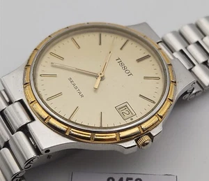 PROJECT TO FIX TISSOT PR 50 GOLD DIAL MENS QUARTZ WATCH EU SHIP 9456 - Picture 1 of 6