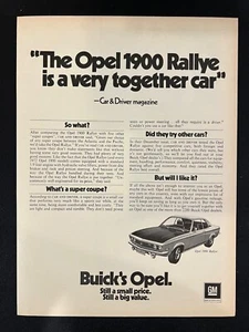 1972 Opel 1900 Rallye Vintage ad ready to display - Picture 1 of 1