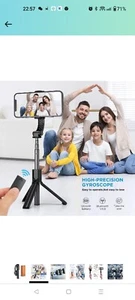 Gimbal Stabilizer for Smartphone Stabilizer Selfie Stick Tripod with Wireless... - Picture 1 of 7