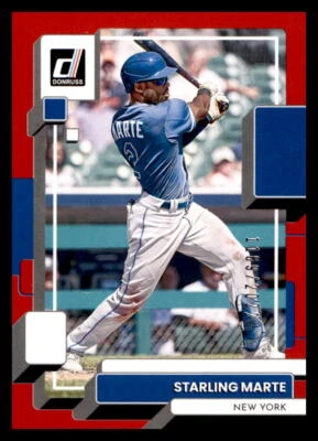 2022 Donruss #206 Starling Marte Red #/2022 - Image 1 of 2