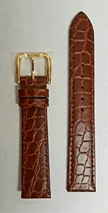 Cinturino originale TISSOT Stampa Cocco Gold 18 mm Nuovo - Imagen 1 de 4