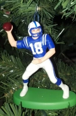 Camiseta de fútbol americano Peyton Manning Indianapolis Colts adorno árbol de Navidad #18 Foto 1 de 2