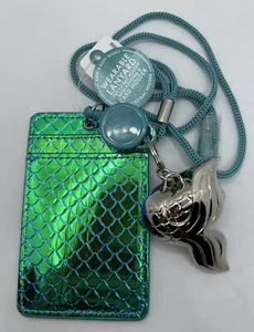 Bath & Body Works Wearable Mermaid ID Card Pocketbac Holder Lanyard Keyring - Picture 1 of 2