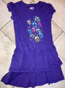 Circo Size S 6/6x Purple Peace Sign Dress - Picture 1 of 1