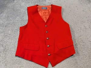 Pendleton Vest Mens Small? Vintage Tuxedo Dress Wool Satin Lined Button - Picture 1 of 11