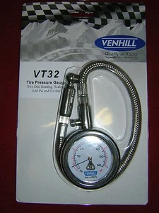 Venhill Tyre Pressure Guage. 0-60 psi and 0-4 Bar. New,(bin s) - Picture 1 of 1
