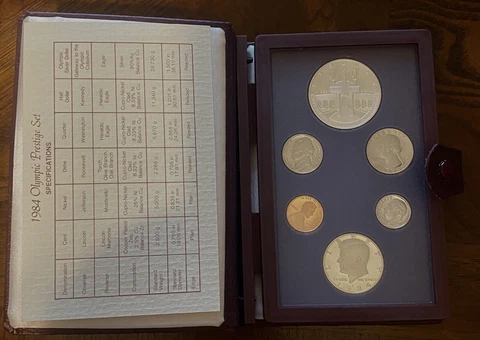1984  SILVER PRESTIGE U.S. PROOF SET IN OGP WITH COA  FREE U S SHIPPING Cover