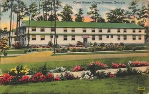 Postcard Guest House Camp Stewart Georgia GA 1943 - Picture 1 of 2