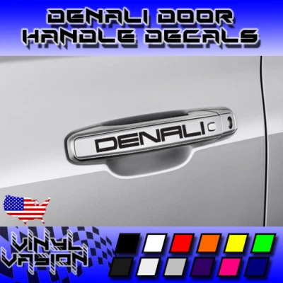 4x Door Handle Decal Sticker for Denali GMC Yukon Terrain Acadia Sierra HD Foto 1 de 3