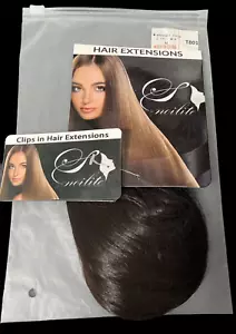 S-noilite Clip-in Hair Extension Pony Tail 17" Long Deep Brown 1 Piece Synthetic - Picture 1 of 3