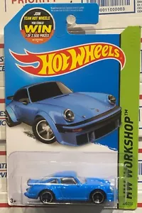 Porsche 934 Turbo RSR 2015 Hot Wheels, azul, garaje de taller HW, #220/250, MC5SP - Imagen 1 de 6