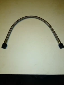 4AN 12" NITROUS OXIDE STAINLESS BRAIDED HOSE BLACK ENDS - Picture 1 of 1