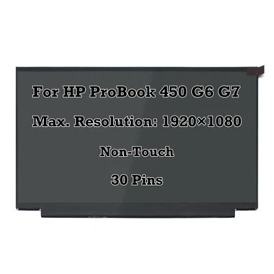 15.6" FHD IPS LED LCD Display Screen Panel for HP ProBook 450 G6 G7 Non-Touch - Image 1 of 4
