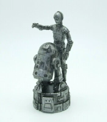 Star Wars Saga Edition Silver C-3PO R2-D2 Rook Chess Replacement Game Piece 2005 - Image 1 of 4