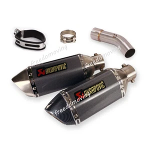 For Suzuki SV650 2003-2015 Mid Exhaust Link Pipe Slip On 310mm Muffler Silencer - Picture 1 of 15