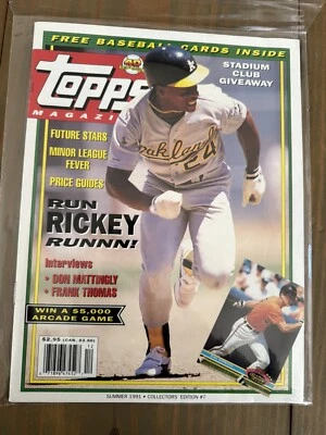 Topps Magazine Collectors Edition Bonus Cards Summer 1991 #7 Rickey Henderson - Image 1 of 4