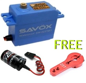 Savox SW-0231MG Waterproof High Torque STD Metal Gear Servo w/Free Horn & glitch - Picture 1 of 1