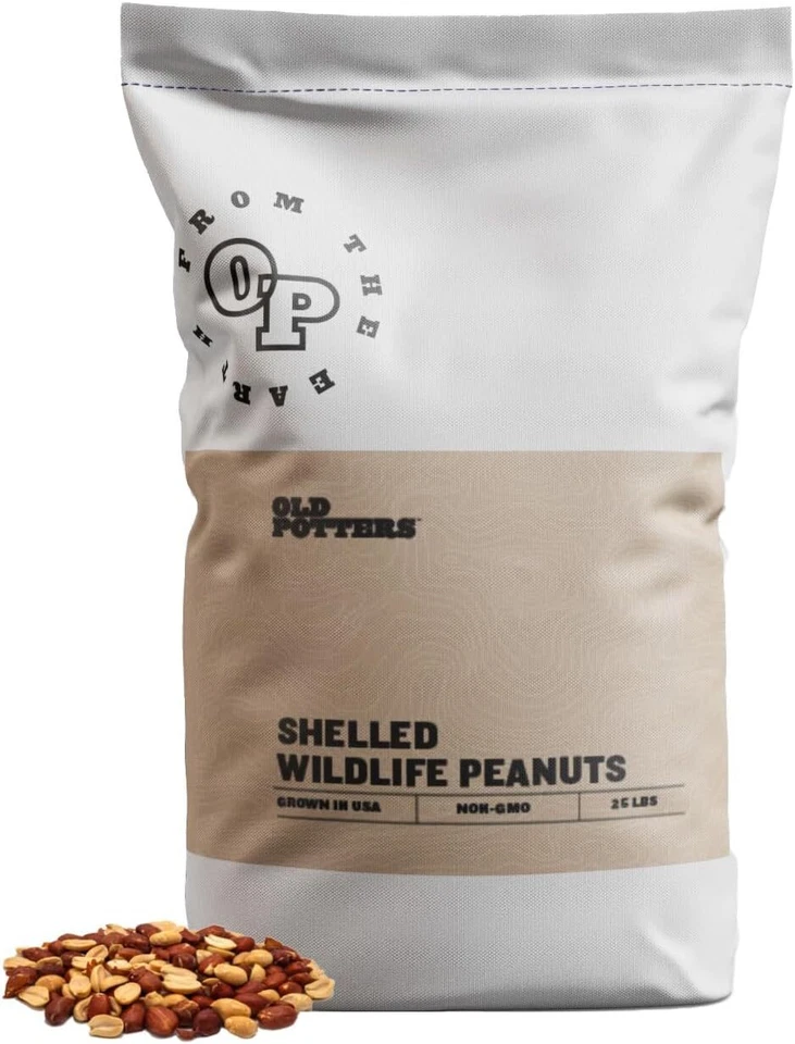 Old Potters Wildlife Raw Shelled Peanuts. Attracts Birds Squirrels & Wildlife.