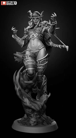 Sylvanas Windrunner - WoW - 3d printed model - 3D figure - 1/6 1/10 scale Cover