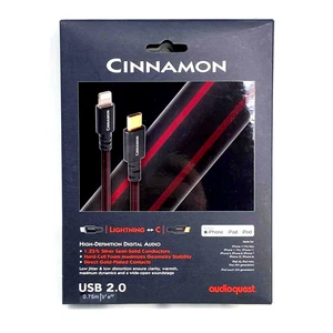 AudioQuest Cinnamon USB 2.0 Lightning Kabel - C High Definition Audio 2'6" - Bild 1 von 3