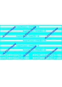 ALEZAN MODELS . DECALCOMANIES . PORSCHE BLANC . 1/43 . - Imagen 1 de 1