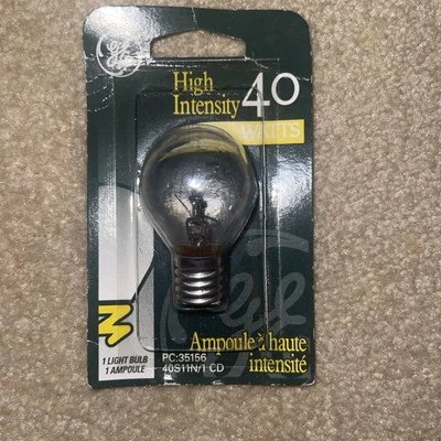 GE 35156, 40-Watt, Appliance Light Bulb, E17 Base, S11 Bulb type, high intensity - Image 1 of 2