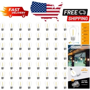 Shatterproof & Waterproof 48-Pack LED String Light Bulbs - Lasting Illumination - Picture 1 of 8